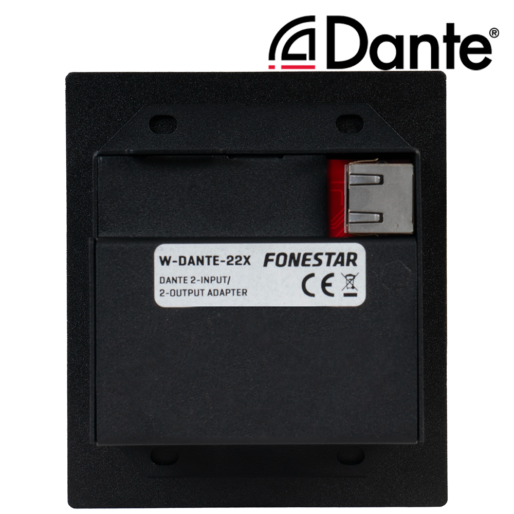 Fonestar W-DANTE-22X Dante® wall plate