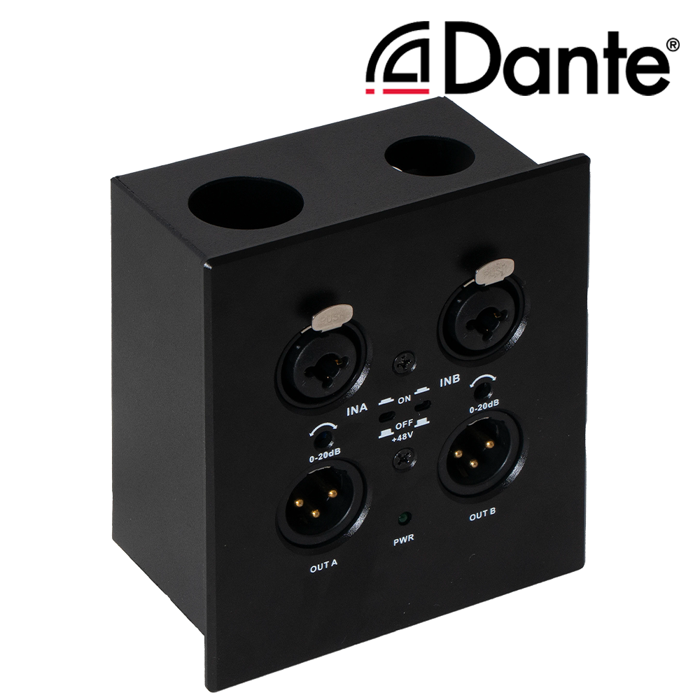 Fonestar W-DANTE-22X Dante® wall plate