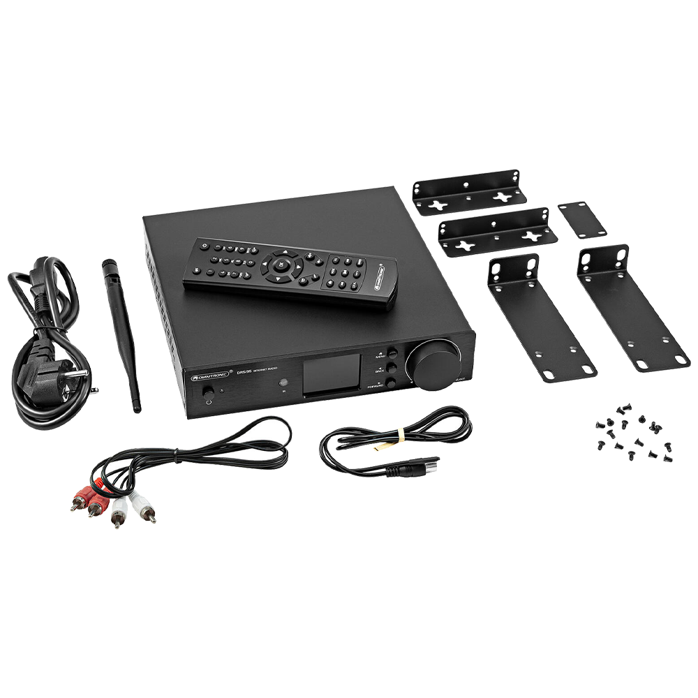 Omnitronic DRS-95 rack-mountable stereo internet radio with DAB+ and Bluetooth