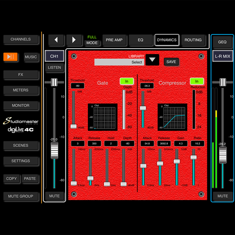 Studiomaster DigiLive 4C 4-channel compact digital WiFi mixer