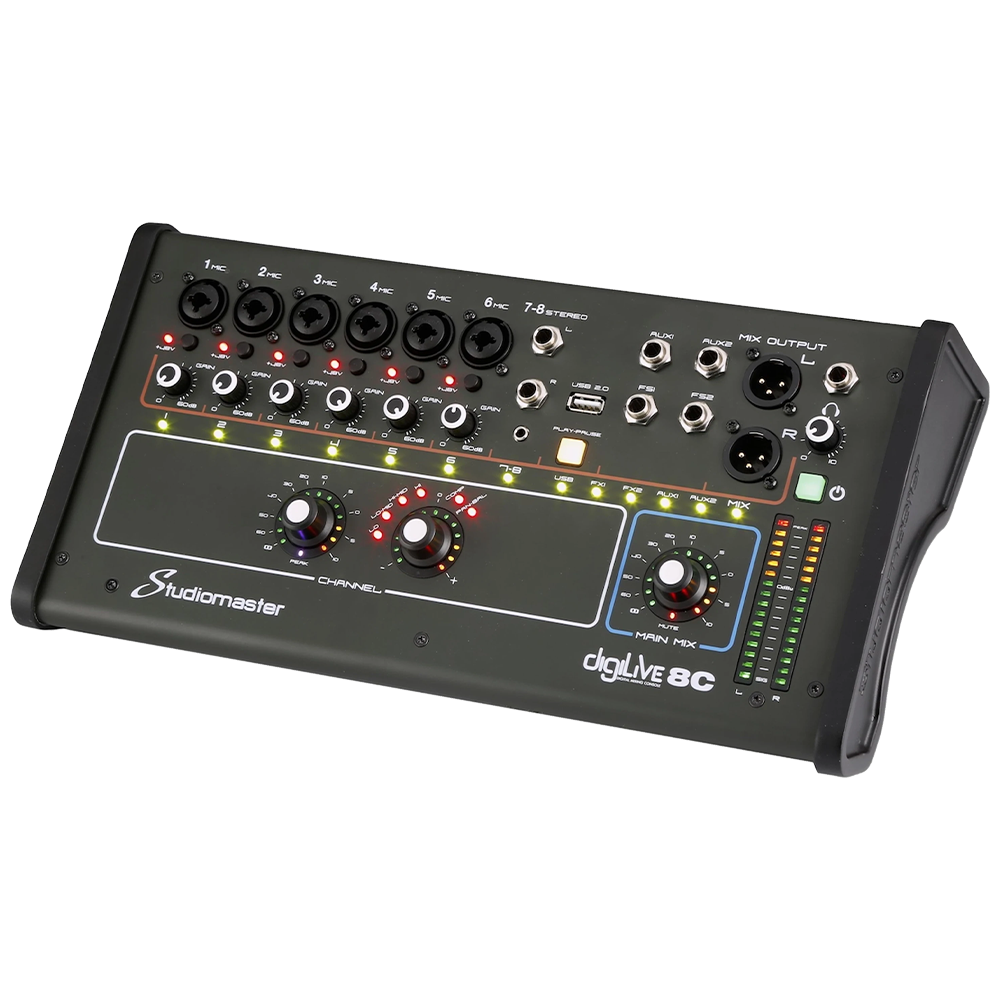 Studiomaster DigiLive 8C 8-channel compact digital WiFi mixer