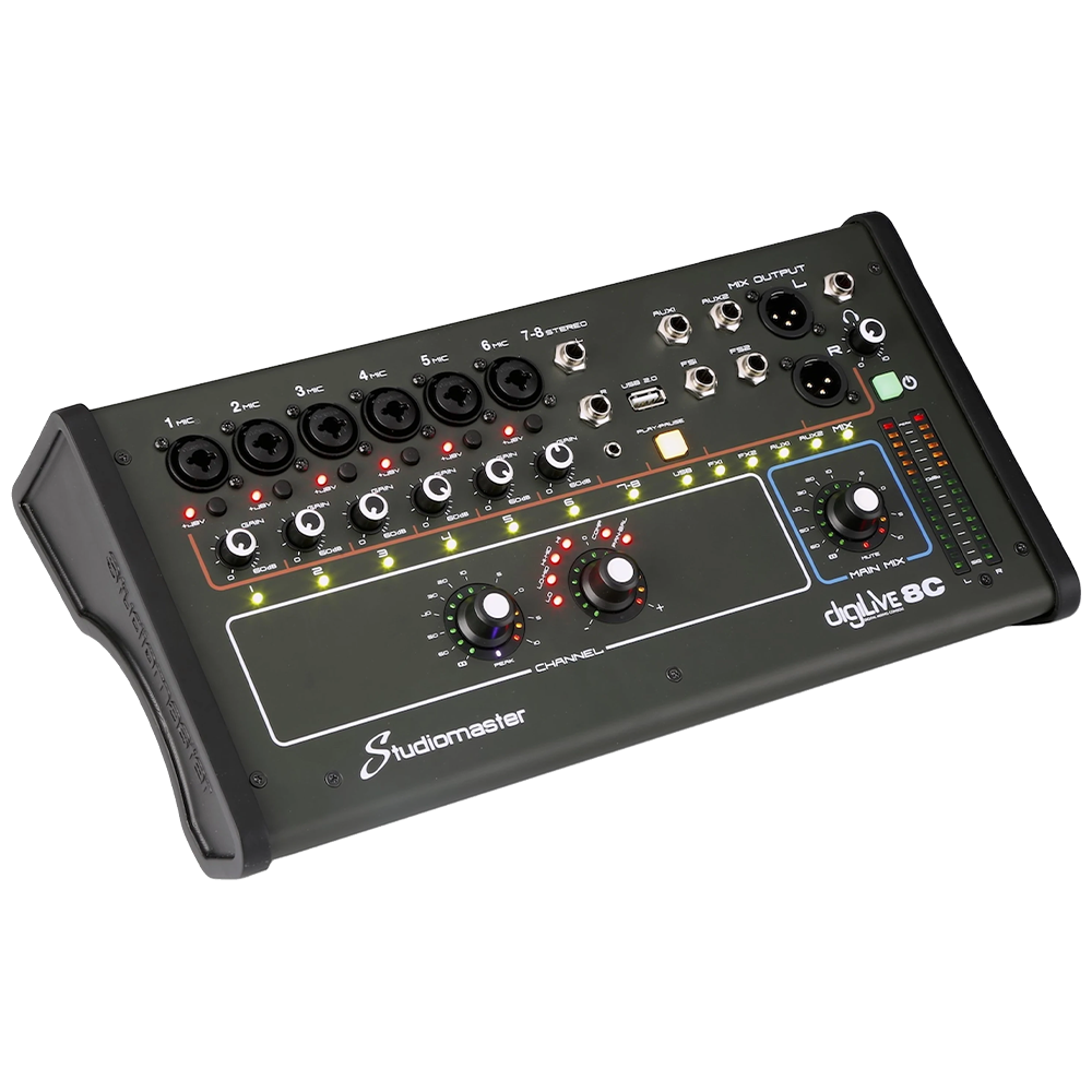 Studiomaster DigiLive 8C 8-channel compact digital WiFi mixer