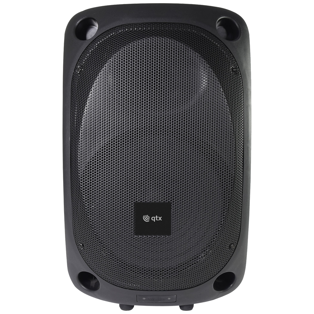 QTX QOVA-12PA 100W 12" portable PA with 2 VHF wireless microphones, media player & Bluetooth