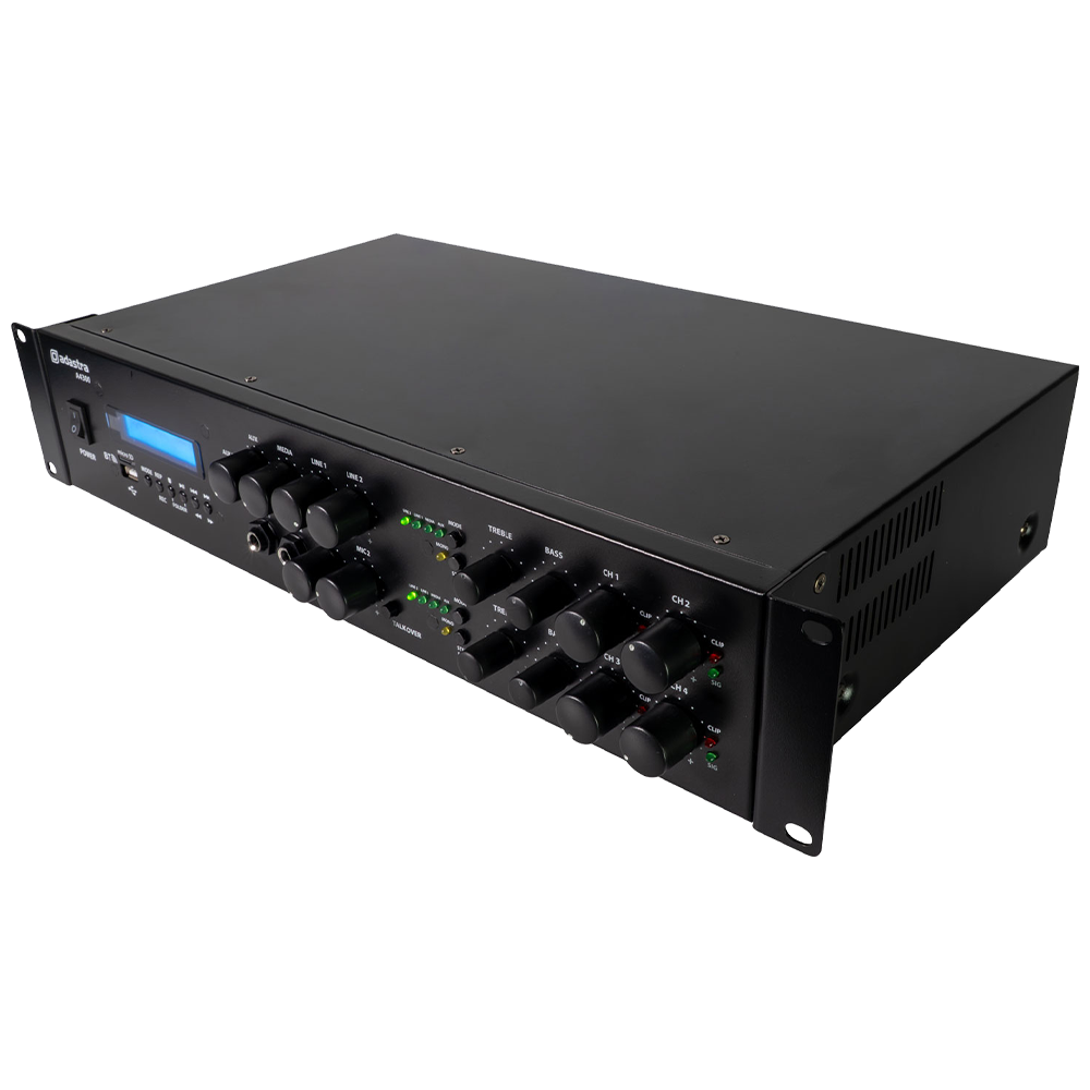 Adastra A4300 4 x 150W in 8Ω stereo mixer amplifier with Bluetooth